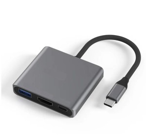 Adapter 3W1 HUB USB-C 4K 60Hz USB Thunderbolt 3 / 4